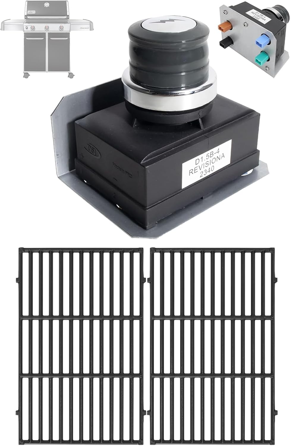 7629 7628 Genesis Igniter & 7524 7528 Cooking Grate Genesis Grill Parts for Weber Genesis E330 Grill Parts Genesis 300 SER Front-control Knobs, Accessories for Weber Genesis E310 E320 E330 S310 S320