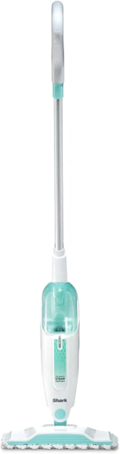 Shark Steam Mop Hard Floor Cleaner for Cleaning and Sanitizing with XL Removable Water Tank and 18-Foot Power Cord (S1000A),White