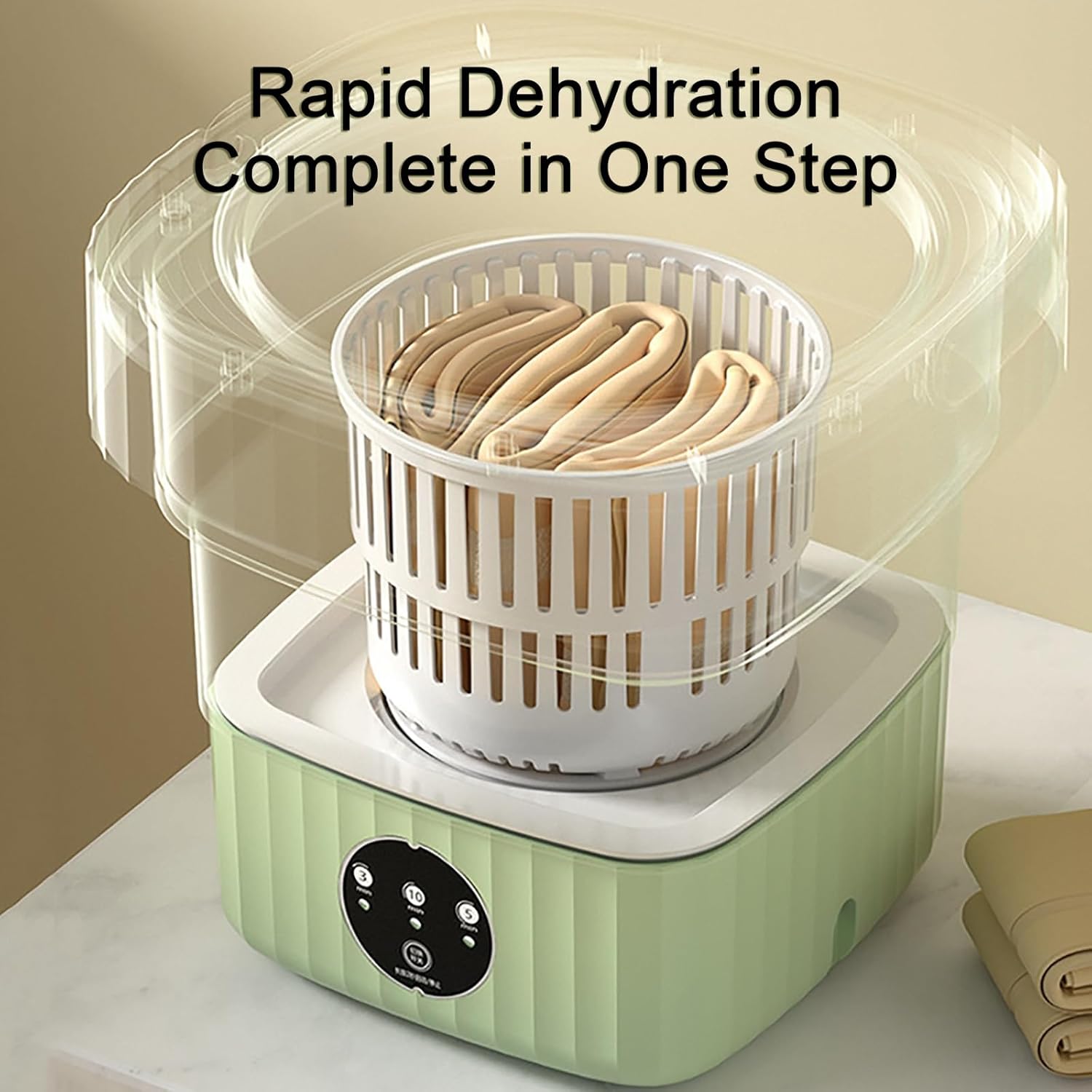 Small Washing Machine, Washer and Dryer, with 3 Modes,for Apartments, Dorms, and Travel - Green (Color : Green)