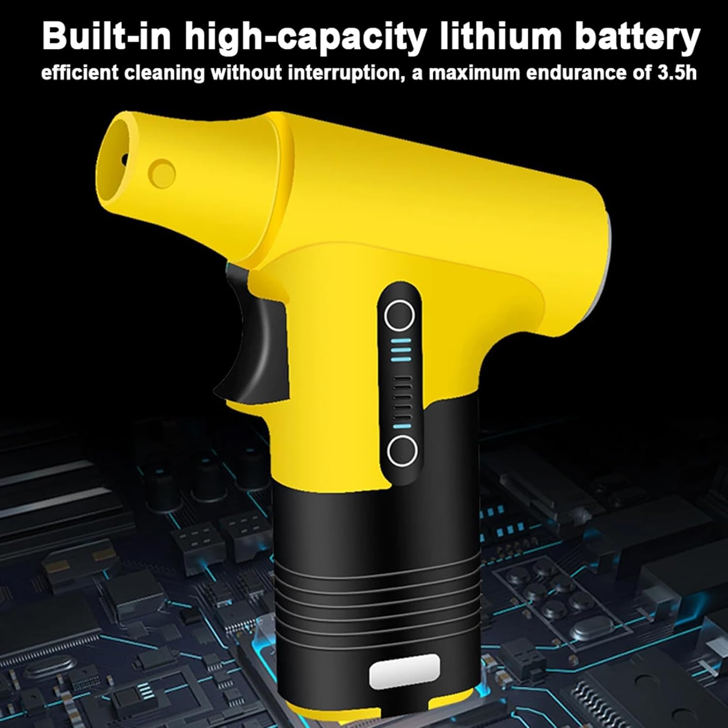 Efficient Dust Cleanings Tool Blowers Electric Fan Plastic Electric Air Duster Plastic for Clean, Mixed Sizes, Yellow