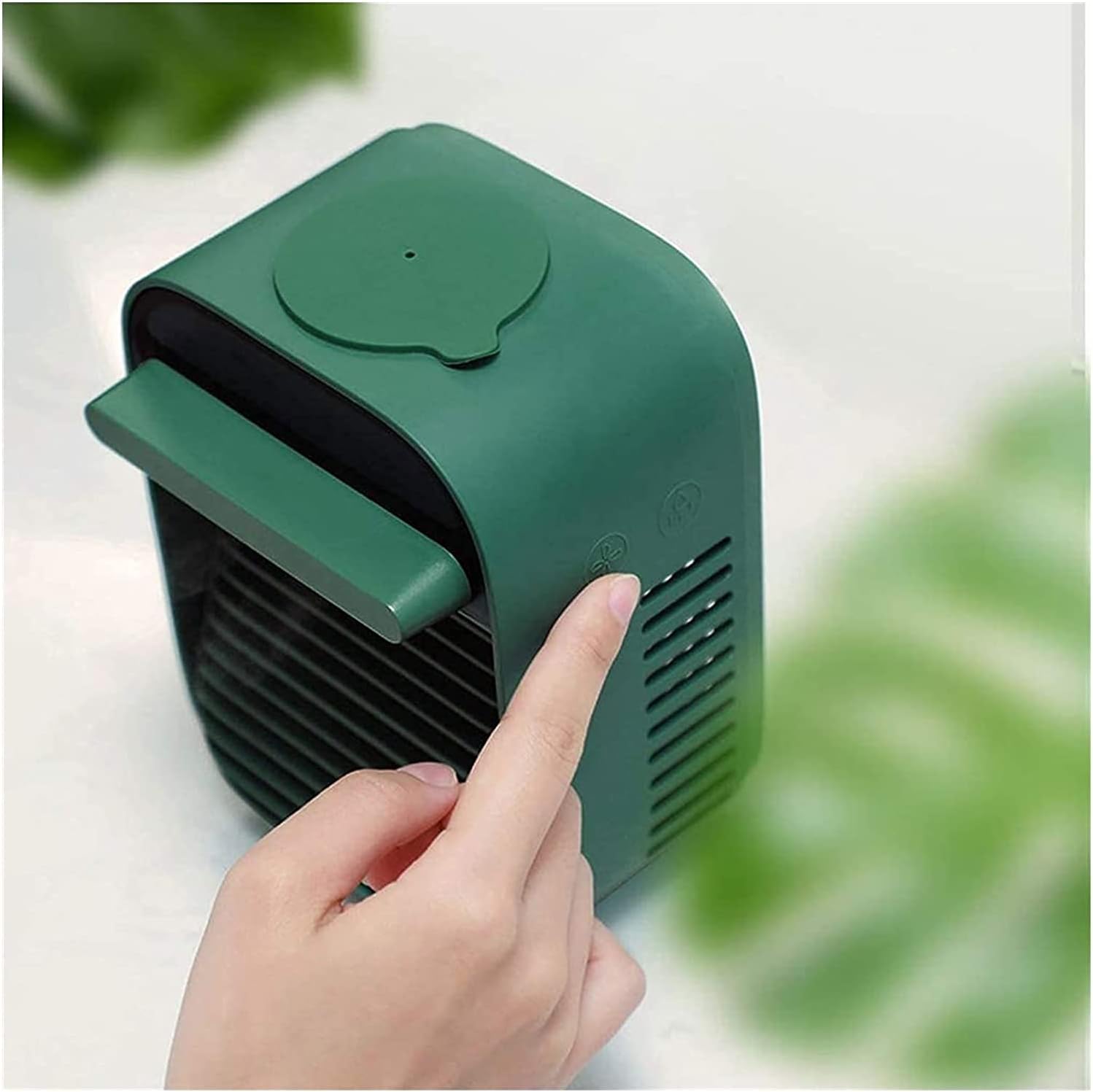Portable Air Conditioner UBS Rechargeable Evaporative Air Cooler Fan with 3 Speeds Cordless Personal air Conditioner for Room Office (Green)