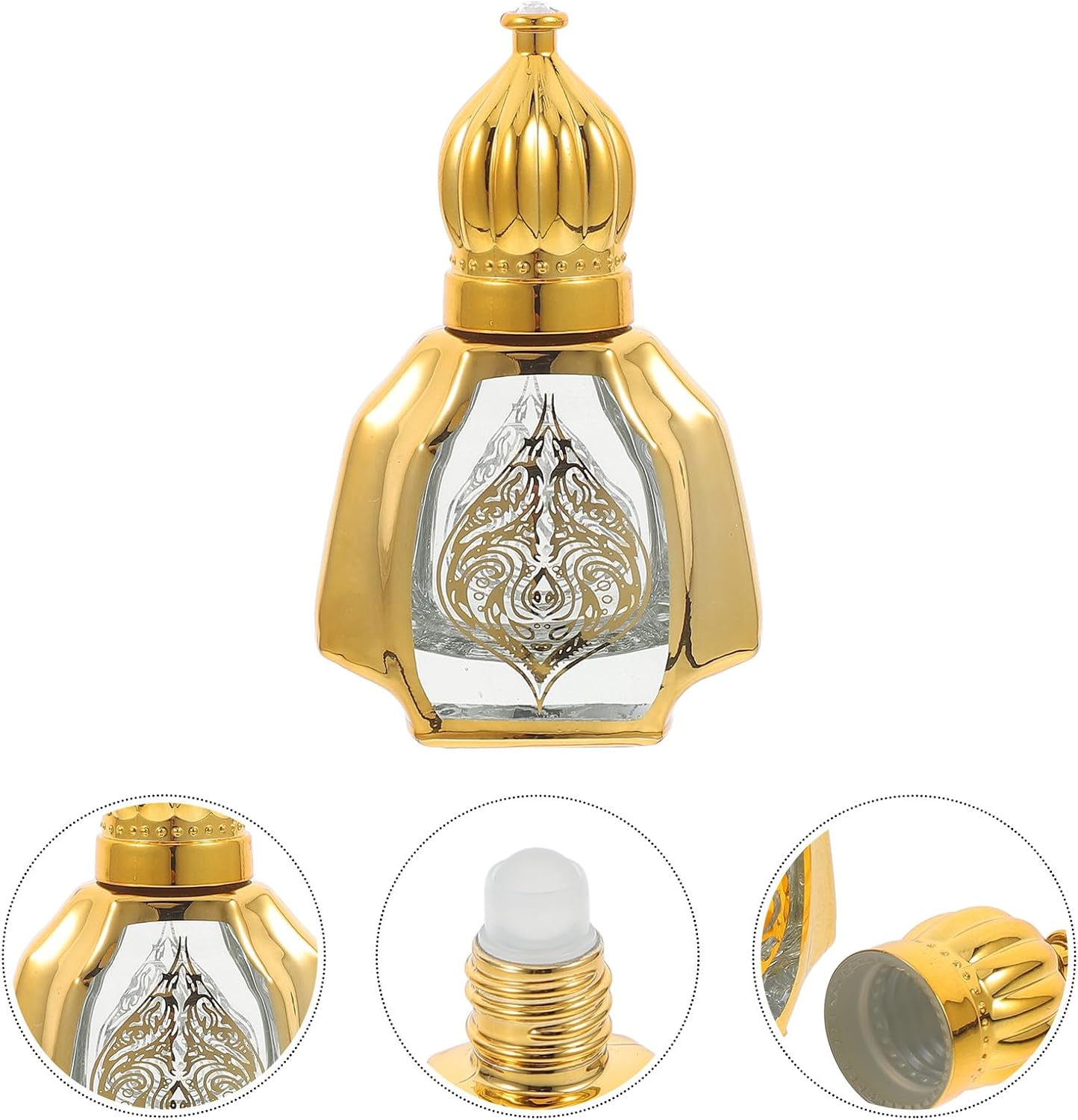 Portable Perfume Roll on Bottles 2Pcs 10Ml Glass Multi-Function Aroma Bottles Refillable for Travel and Household Use