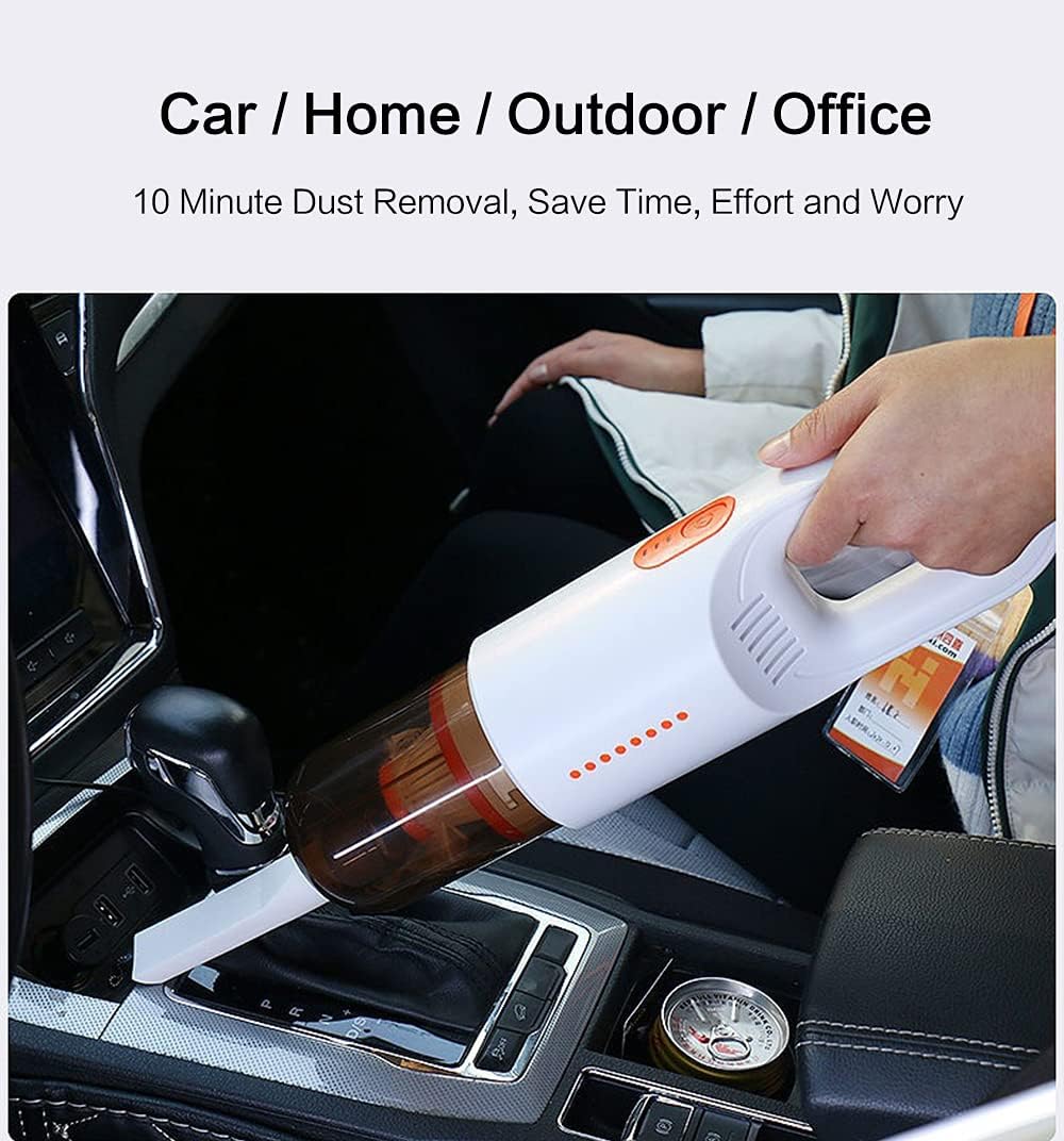 Aoun Lightweight Cordless Stick Vacuum Cleaner, Powerful Suction Handheld Upright Rechargeable Cordless Vacuum Cleaner with HEPA Filter, Stick Vacuum for Pet Hair Hardwood Floors, Carpet (White)