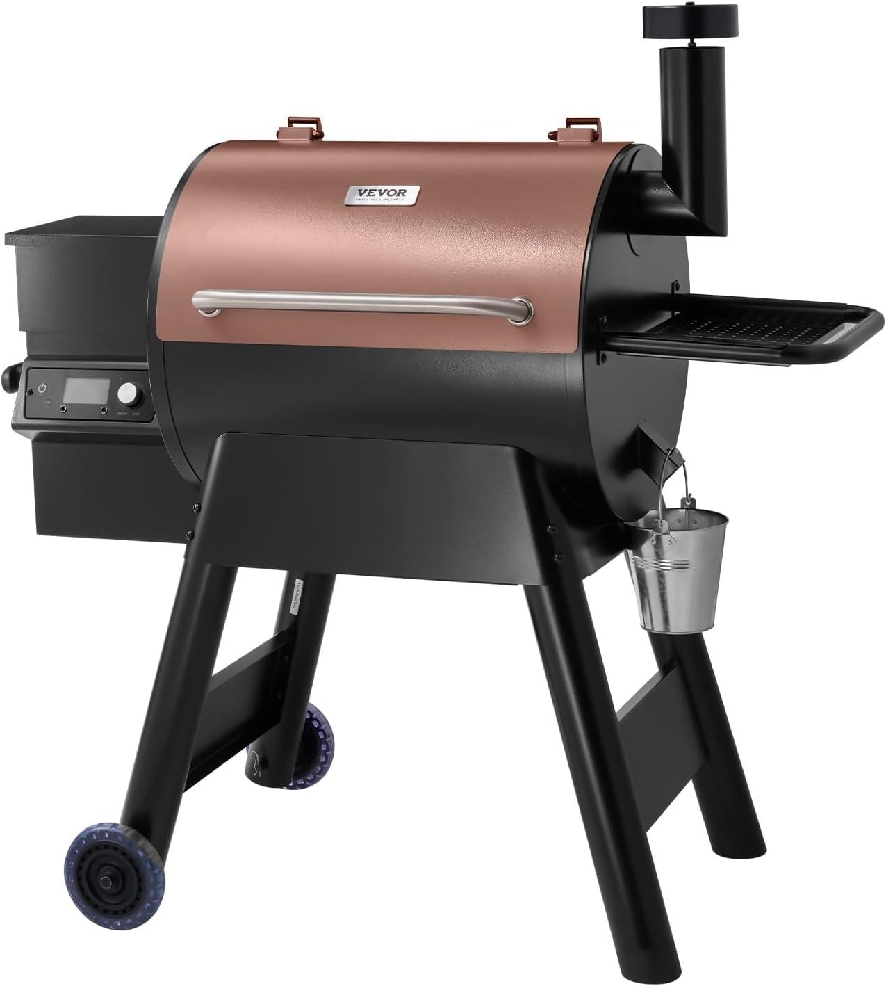 VEVOR Wood Pellet Grill Smoker, 8 in 1 BBQ Grills for Outdoor Cooking, 575 Square Inches Cook Area Electric Smokers, with WiFi-app Control, LCD Screen Controller, Meat Probe, 500°F Max Temperature