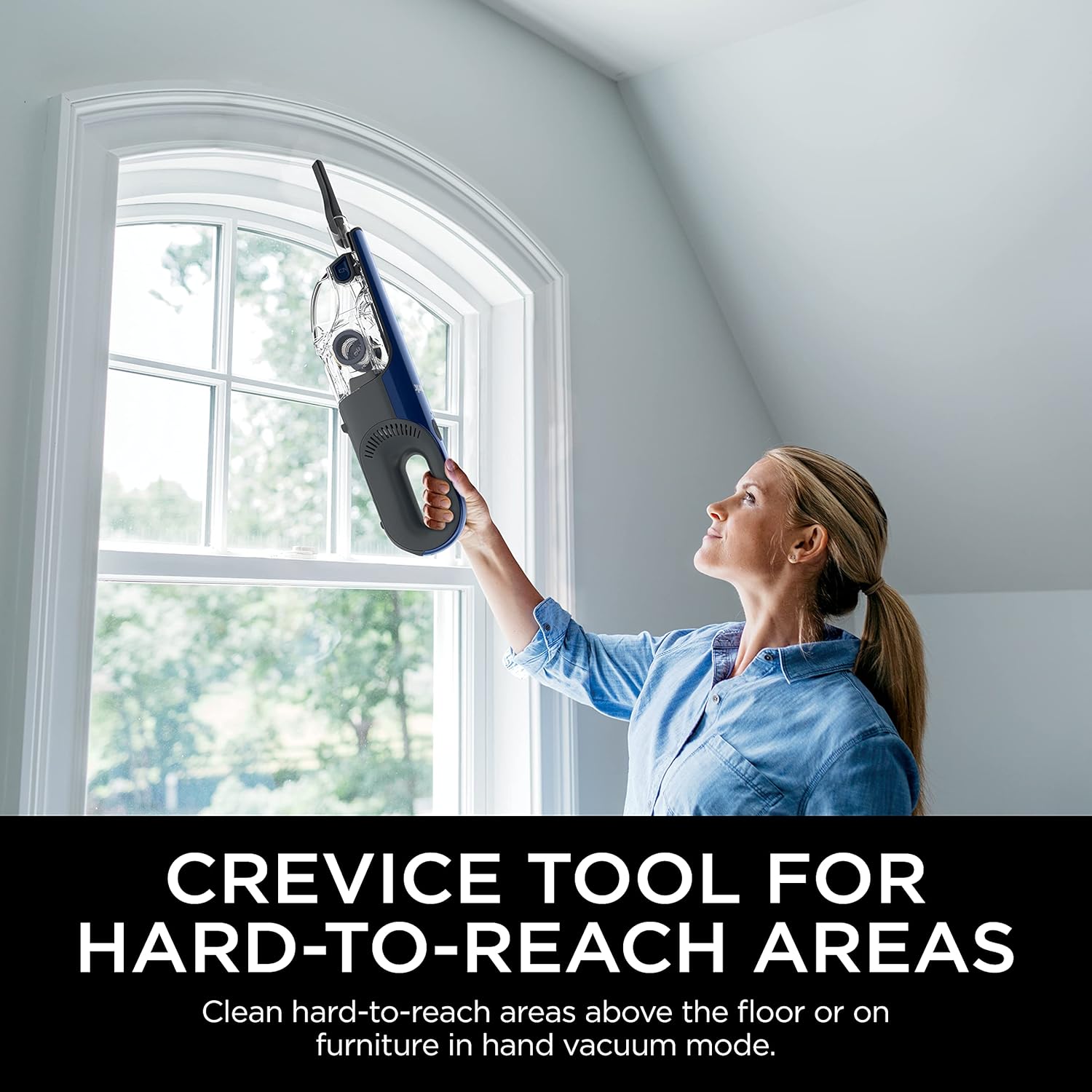 Shark CH964AMZ 2-in-1 Cordless & Handheld Vacuum Ultracyclone System, Ultra-Lightweight and Portable for Car and Home, Washable Filter, XL Dust Cup, Crevice Tool & Scrubbing Brush, Blue