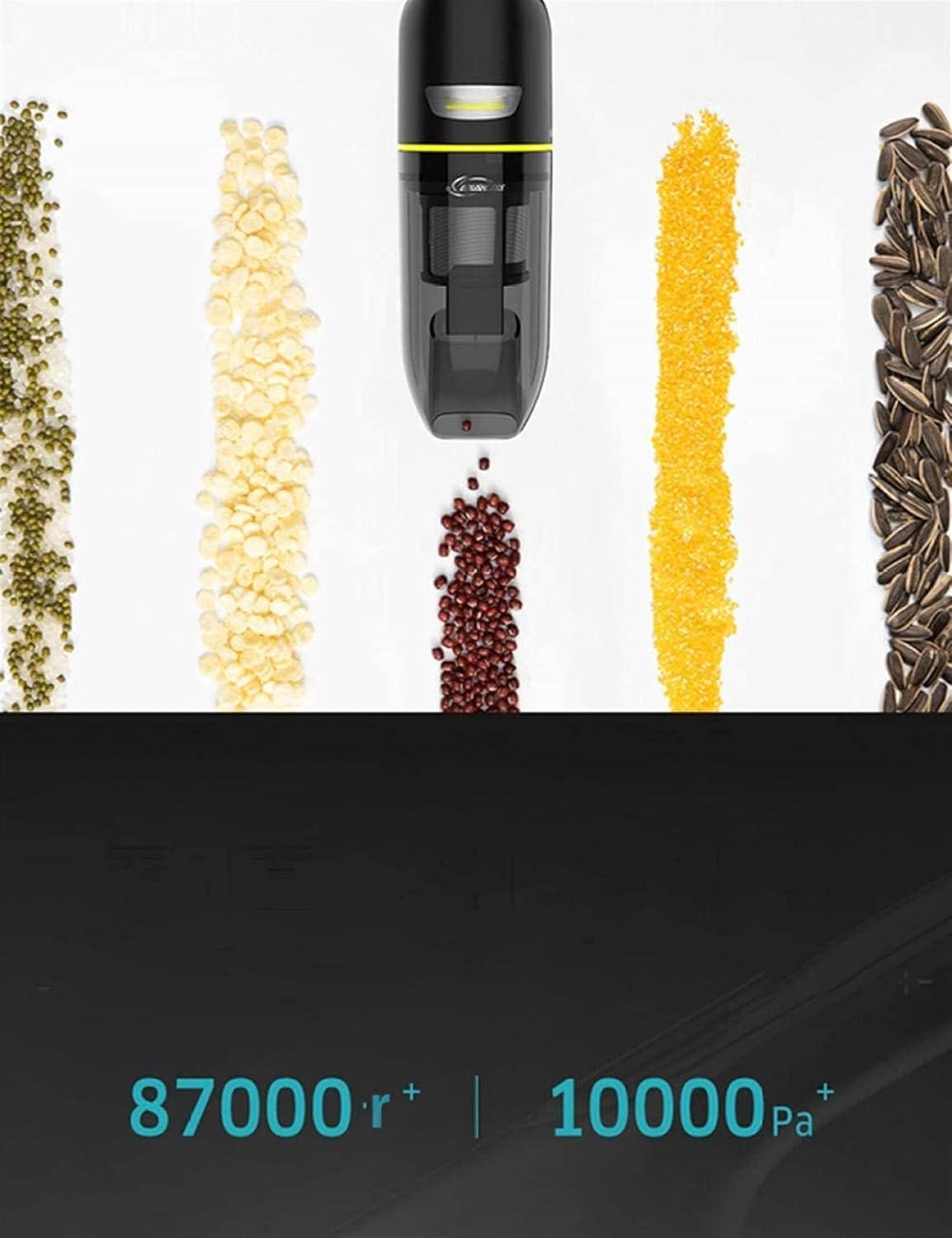 Handheld Vacuum Cordless 10Kpa Strong Suction Powered, Wet Dry Portable Mini Vacuum for Home and Car