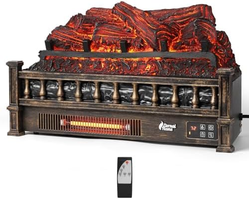 TURBRO Eternal Flame Infrared Electric Fireplace Logs, 23