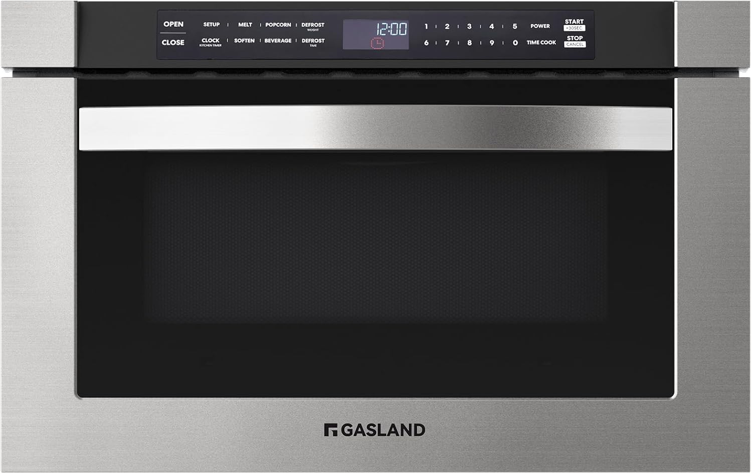 GASLAND 1.2 cu. ft. Microwave Drawer 24 Inch, 1000W Built in Drawer Microwave, Under Counter Microwave, Under the Cabinet Microwave with 11 Custom Cooking Levels, Touch Controls, Stainless Steel