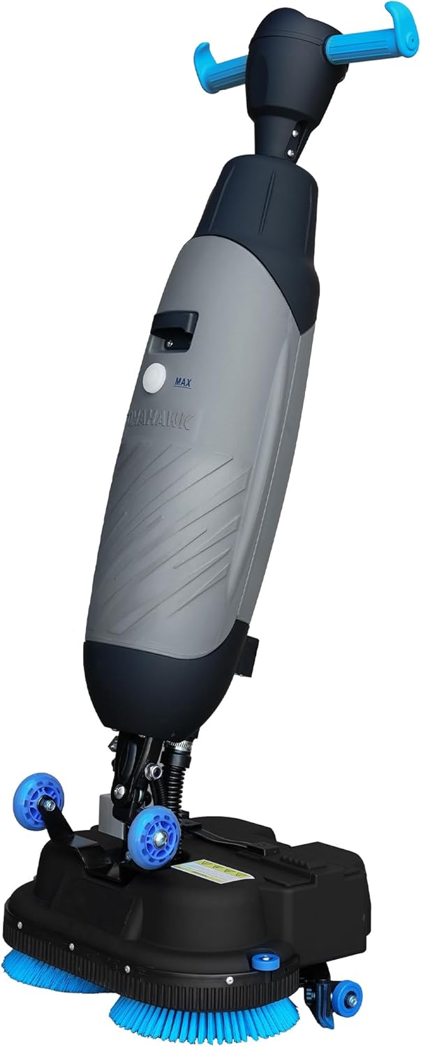 Tomahawk Electric Floor Scrubber Cleaner with 18” Power Mop Brushes Cordless 36V Battery Powered