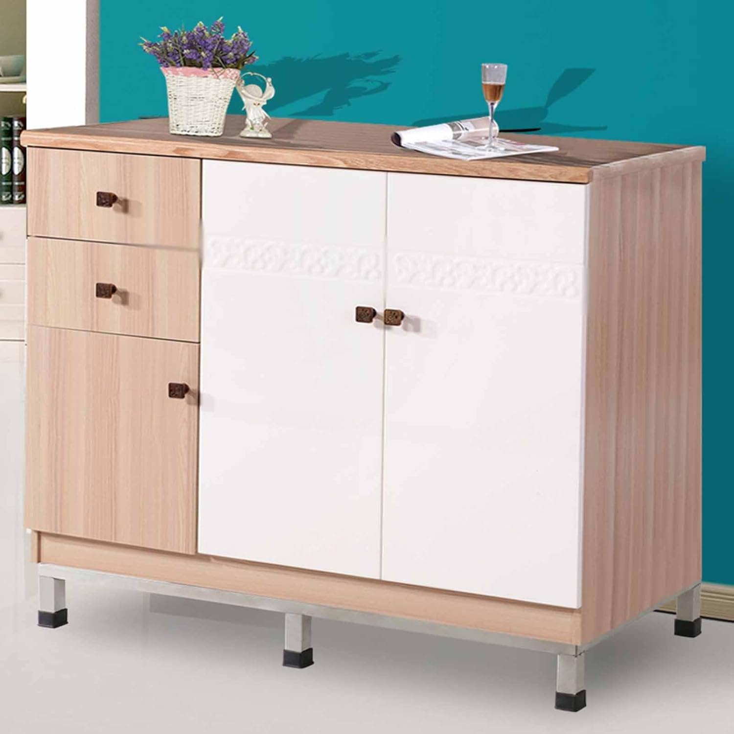 XPLKQXE Stainless Steel Fridge Stand, Laundry Pedestal Washing Machine Tray Mat, Raised Shelf Base for Various Furniture and Household Appliances, No Assembly(Size:120x40x10cm)