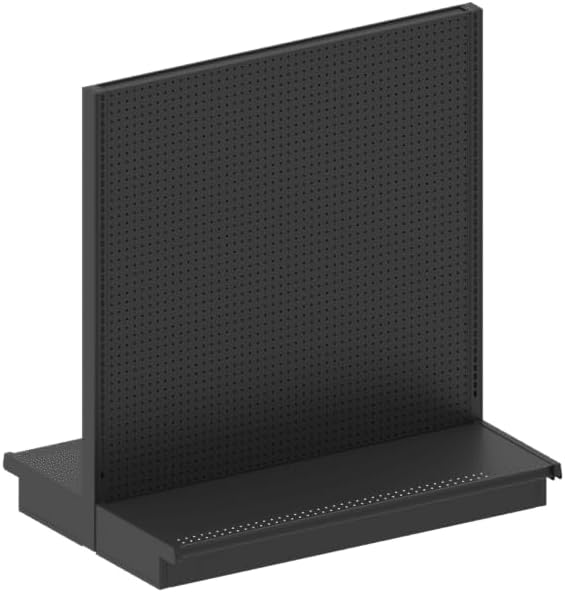 Lozier Double Sided Gondola Shelving Starter Kit 48x72x35 CHR Charcoal