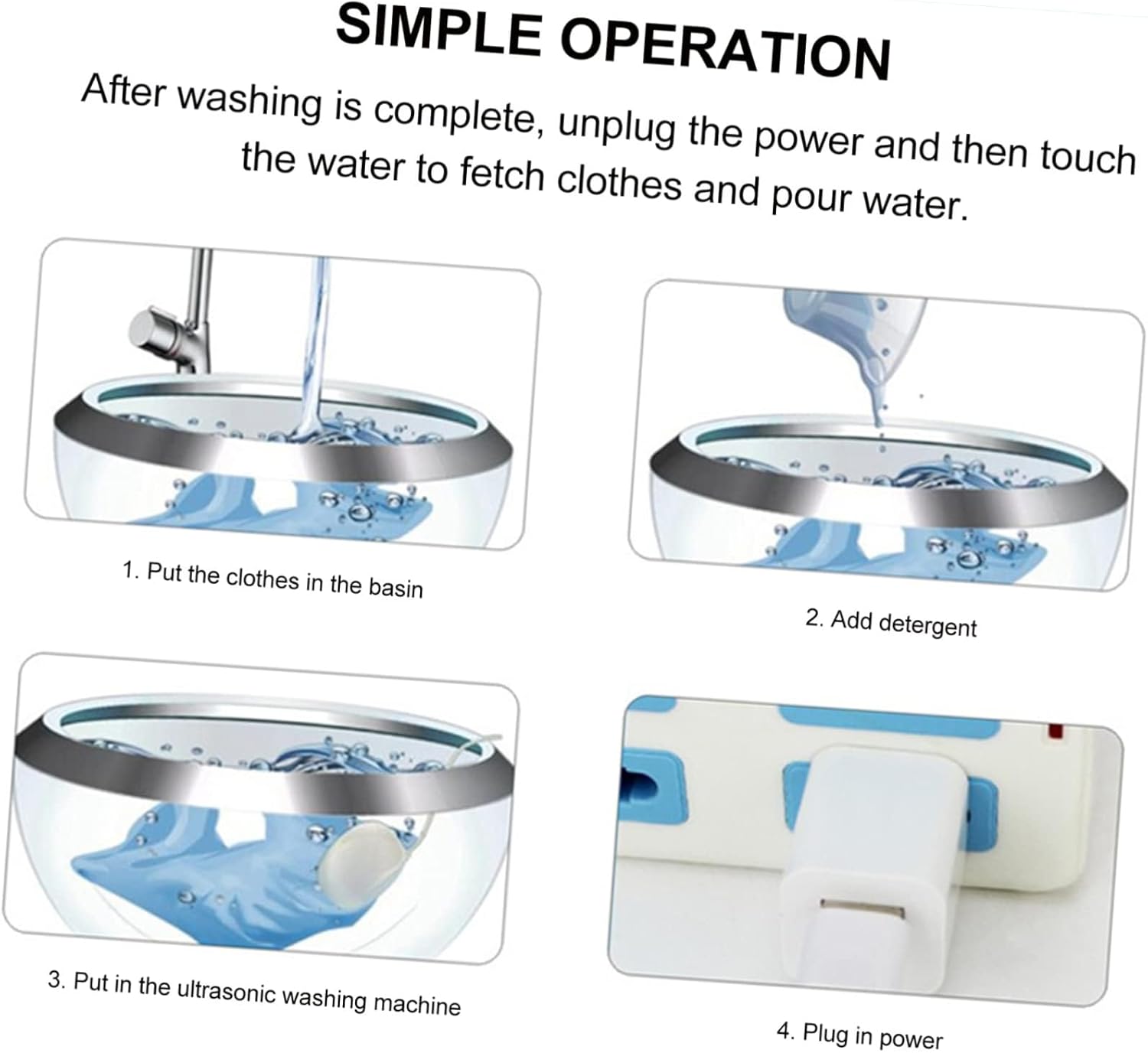 Mini Portable Washer Abs Ultrasonic Bubble Washing Machine for Efficient Laundry Cleaning for Vegetables, Fruits, Underwear Travel Use