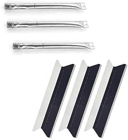 BBQTek SSS3416TB, SSS3416TC, Presidents Choice SSS3416TCS, SSS3416TCSN BBQ Gas Grill Repair Kit Includes 3 Stainless Burners and 3 Stainless Steel Heat Plates