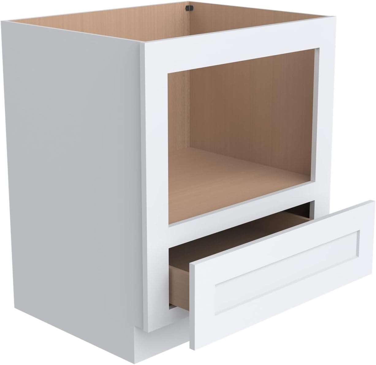 Microwave Base Cabinet – Solid Wood Shaker Style Kitchen Storage Base Unit with Drawer & Soft-Close Doors, RTA Pantry Cupboard for Dining Room, Coffee Bar 30