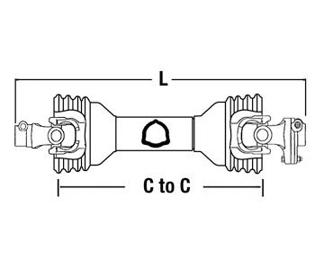 Bondioli & Pavesi Snow Blower Thrower Driveline w/Shear Bolt Clutch Part No: A-CS64818, 06-0015