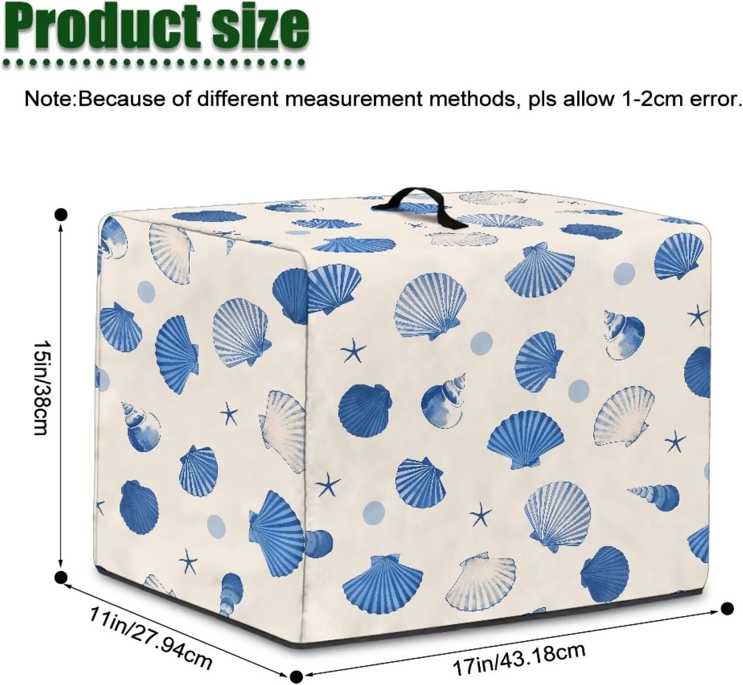 Shell Kitchen Appliance Covers – Blender Dust Cover with Floral Prints, Fits Most Juicers & Stand Mixers, Foldable & Machine Washable, Home Kitchen
