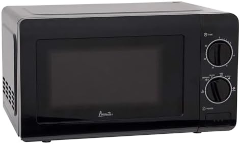 Avanti Microwave Oven 700-Watts Compact Mechanical with 5 Power Settings, Defrost, Full Range Temperature Control and Removable Glass Turntable, 0.7-Cu.Ft., Black
