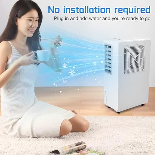 Windowless Air Conditioners,1800BTU Portable Air Conditioner for Bedroom, 38/44dB(A) Quiet Ventless Portable AC Units No Window for Rooms/Indoor/Marine/Kitchen