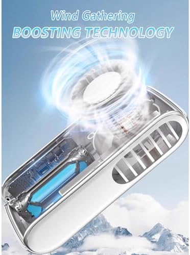 Wireless air Conditioner Air Conditioner Equipped With ICE Semiconductor Cooling Ultra Light 170g Hands Free Personal fan Suitable for Neck and Desktop use(Pinks)