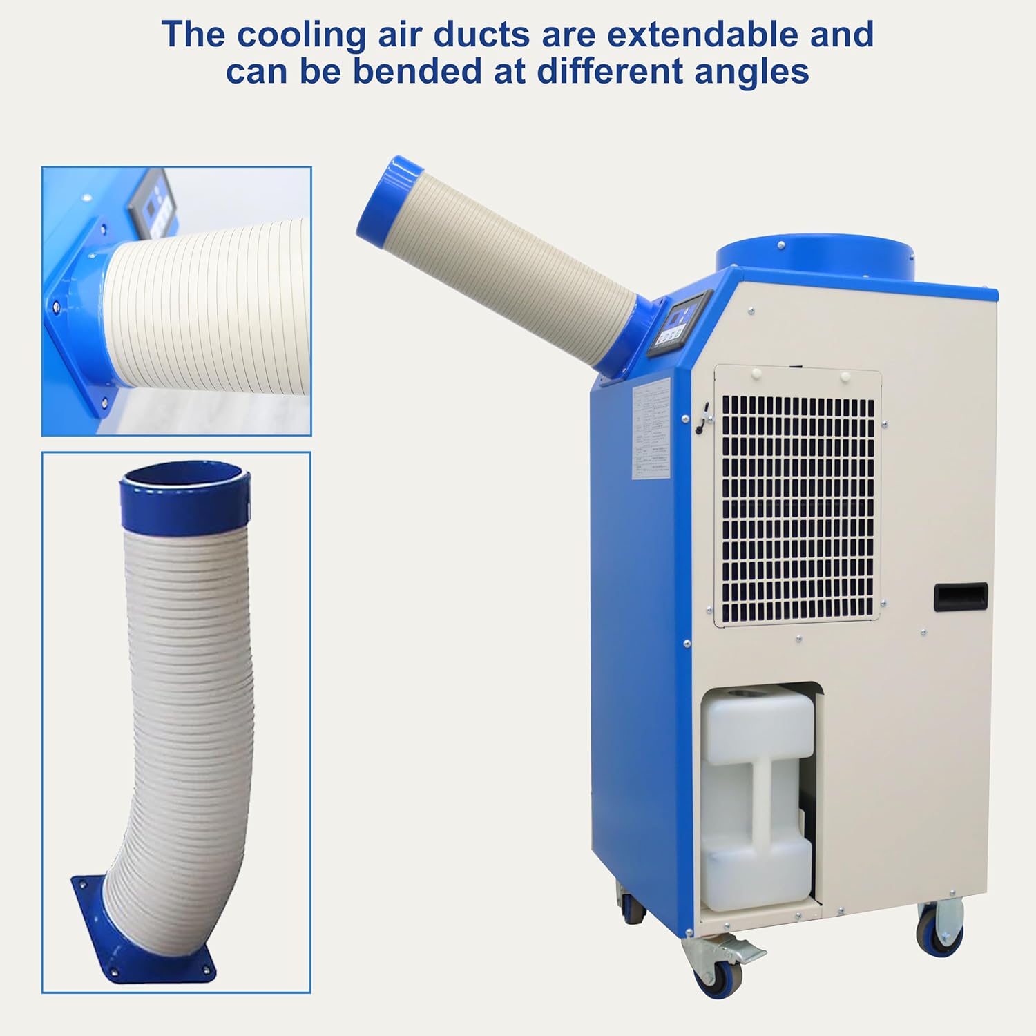 TECHTONGDA Commercial Air Conditioner Mobile Industrial Spot Cooler Outdoor Aircon Single Column Design 480m³/h 220V