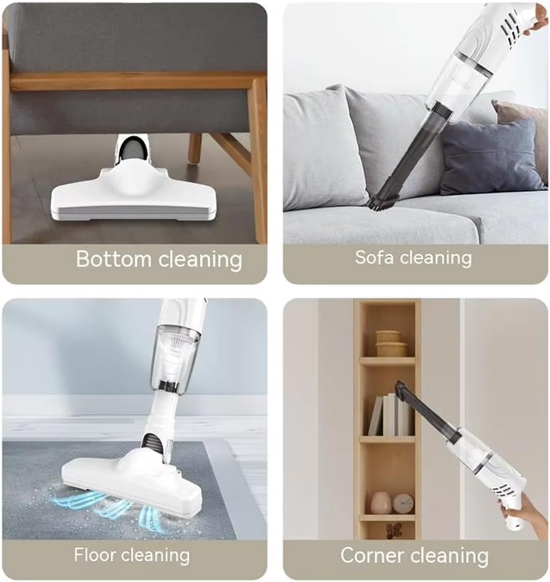 Powerful Cordless 2-in-1 Vacuum Cleaner, 15,000 Pa Smart 2-in-1 Vacuuming & Mopping, Lightweight Rechargeable Stick Cleaner, Handheld Vacuum Cordless for Car, Office & Home Cleaning