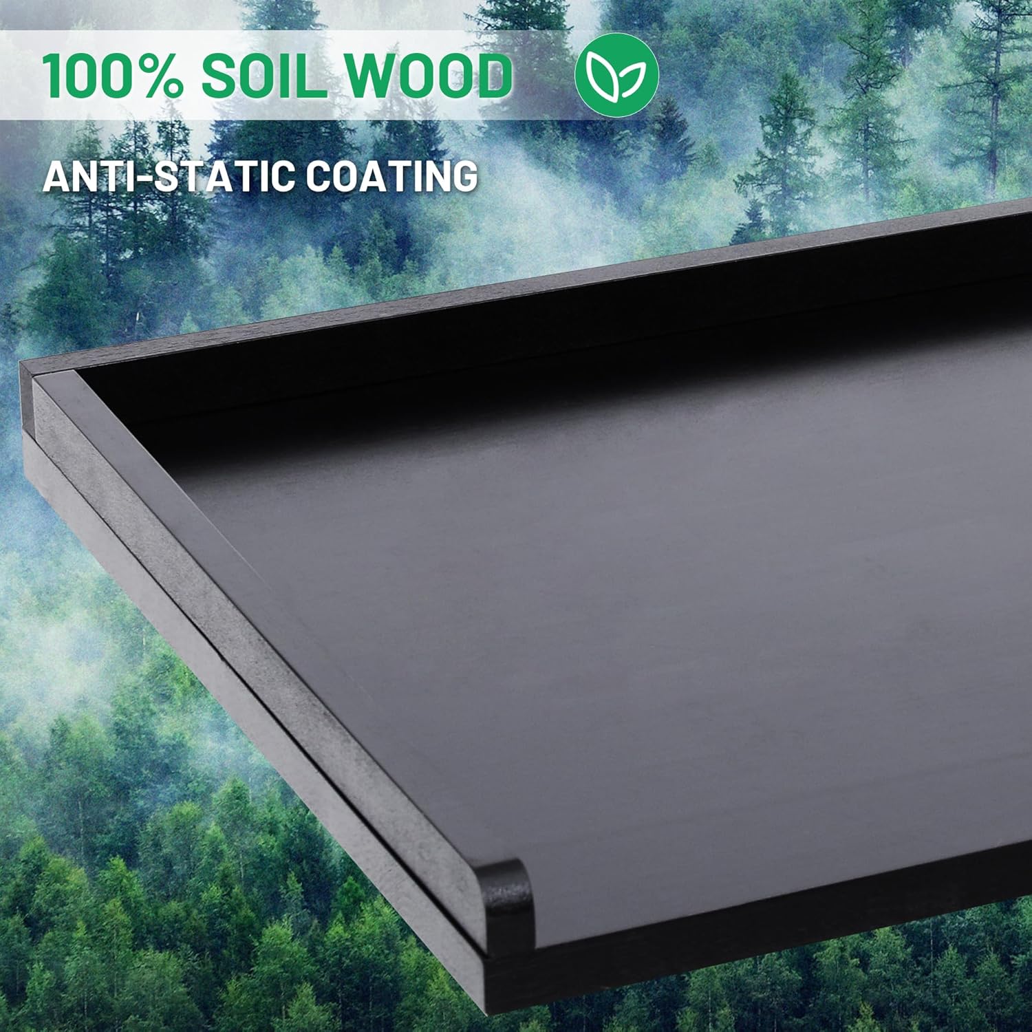 Washer Dryer Countertop, 100% Natural Wood, Laundry Countertop Over Washer and Dryer, Laundry Machine Topper for Front Loaders, Fits All Major Brands, Anti Vibration Pads, 54” x 27.5