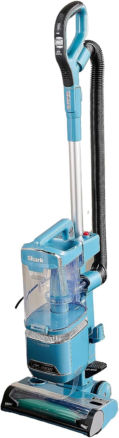 Shark Detect Lift-Away Upright Vacuum with PowerFins Detect Corded Self-Cleaning Brushroll for No Hair Wrap, Anti-Allergen and Odor Neutralizer Technology QU490QBL (Renewed)