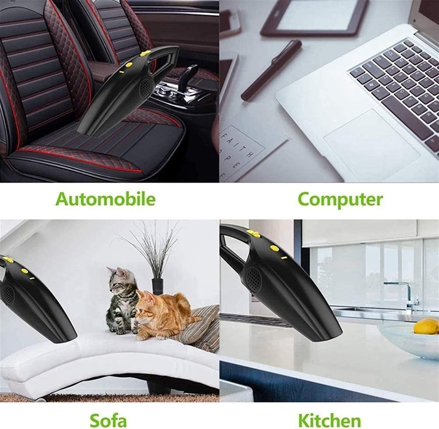 Handheld Vacuum, Lightweight Portable Hand Vacuum Cordless Rechargeable, for Home, Office, and Car Cleaning