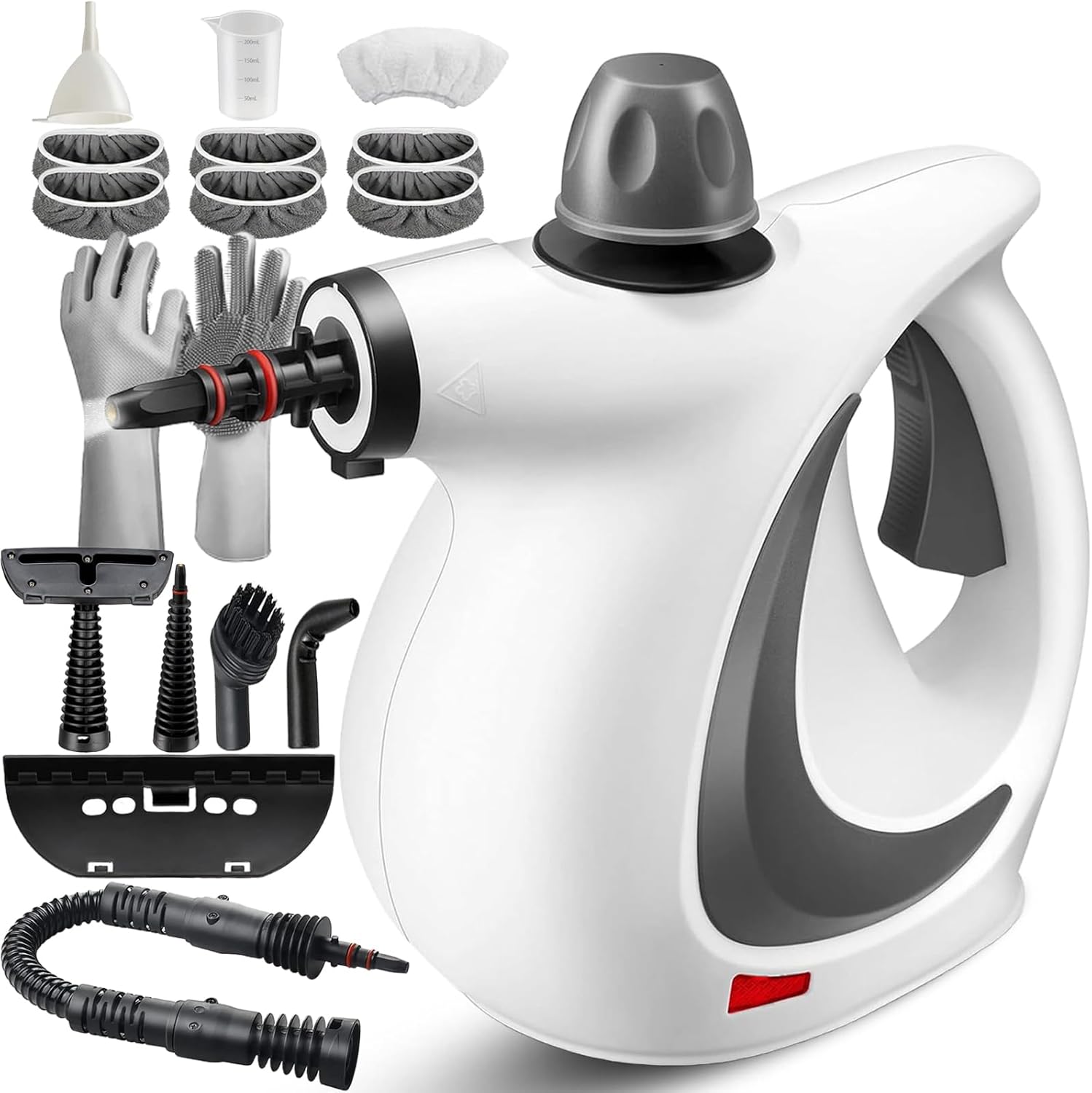 Steam Disinfectant Steam Cleaner, 2026 Upgrade Hand Held Steam Cleaner for Home Cleaning, Car Interior, Kitchen, Furniture,Carpet, Tile|Multiple Nozzles (1Set+6 Fiber Cloth)