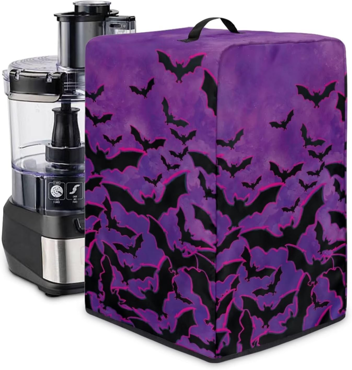 Bat Kitchen Appliance Covers – Blender Dust Cover with Floral Prints, Fits Most Juicers & Stand Mixers, Foldable & Machine Washable, Home Kitchen