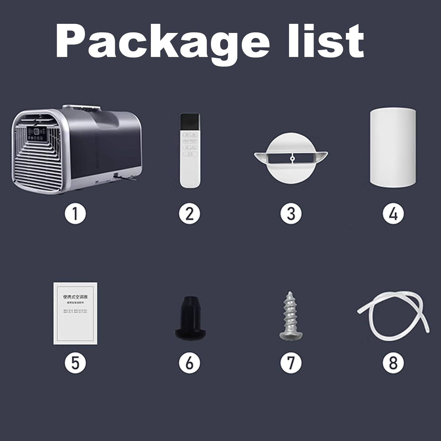 Mini Portable Air Conditioner 3 Wind Speeds 4-in-1 Evaporative Air Cooler with Touch Panel and Remote Control 1-12H Timing for Room, Office, Small Spaces(220v)