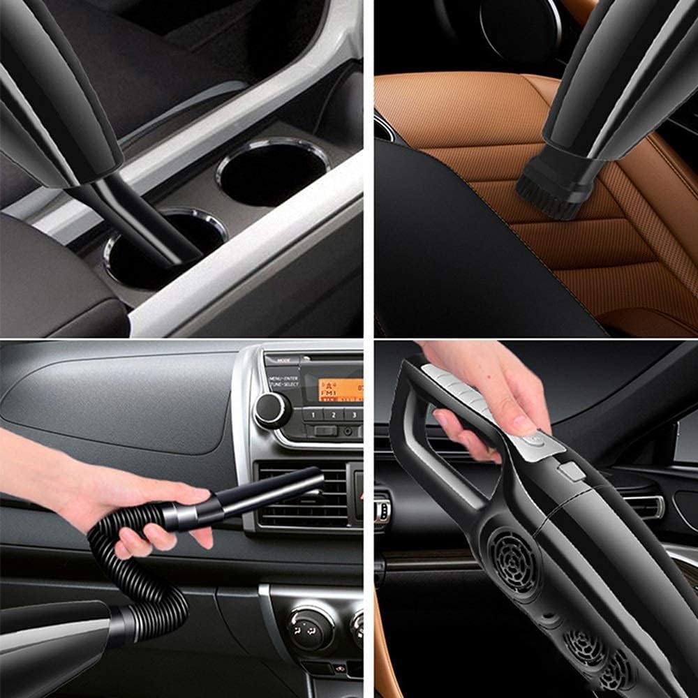 car Hoover Car Vacuum Cleaner 12V Wired High Power 120W Car Strong Wet and Dry Dual-use Household Car Vacuum Cleaner (Color : Black) (Black)