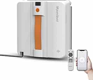 Mamibot W120-DP Robot Window Cleaner for High-Rise Glass - 3200Pa Strong Suction, Multiple Cleaning Modes,4 Water Spray Nozzles,Edge Detection Technology,App&Remote Control(Orange)