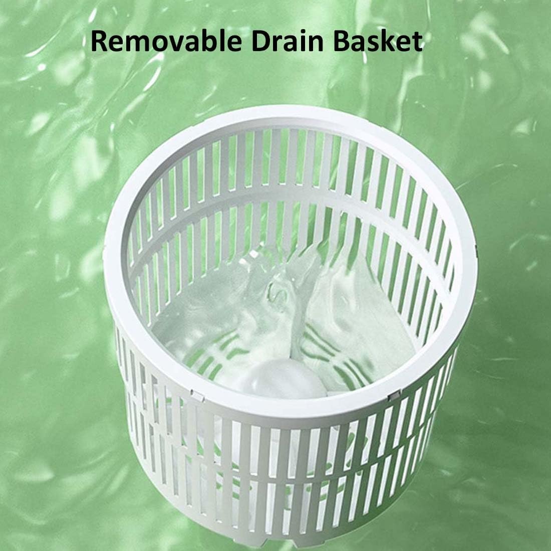 Small Portable Washing Machine 4.5L Capacity Home Clothes Washer Deep Cleaning Small Items 47x30x30cm/18.5x13x13in for Apartments Camping Travel