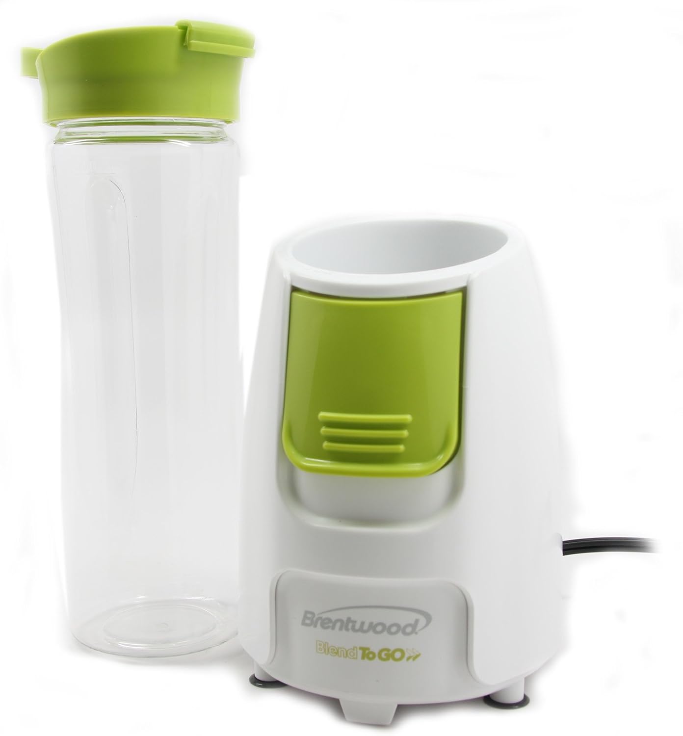 Brentwood Appliances JB-196 Blend-To-Go Blender, White Body with Green Button