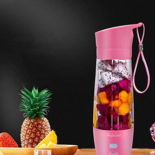 Cup Smoothie Maker, Mini USB Rechargeable Juicer Blender with 4 Stainless Steel Sharp Blades,430ML Capacity 100W Personal Smoothie Maker. Portable, A