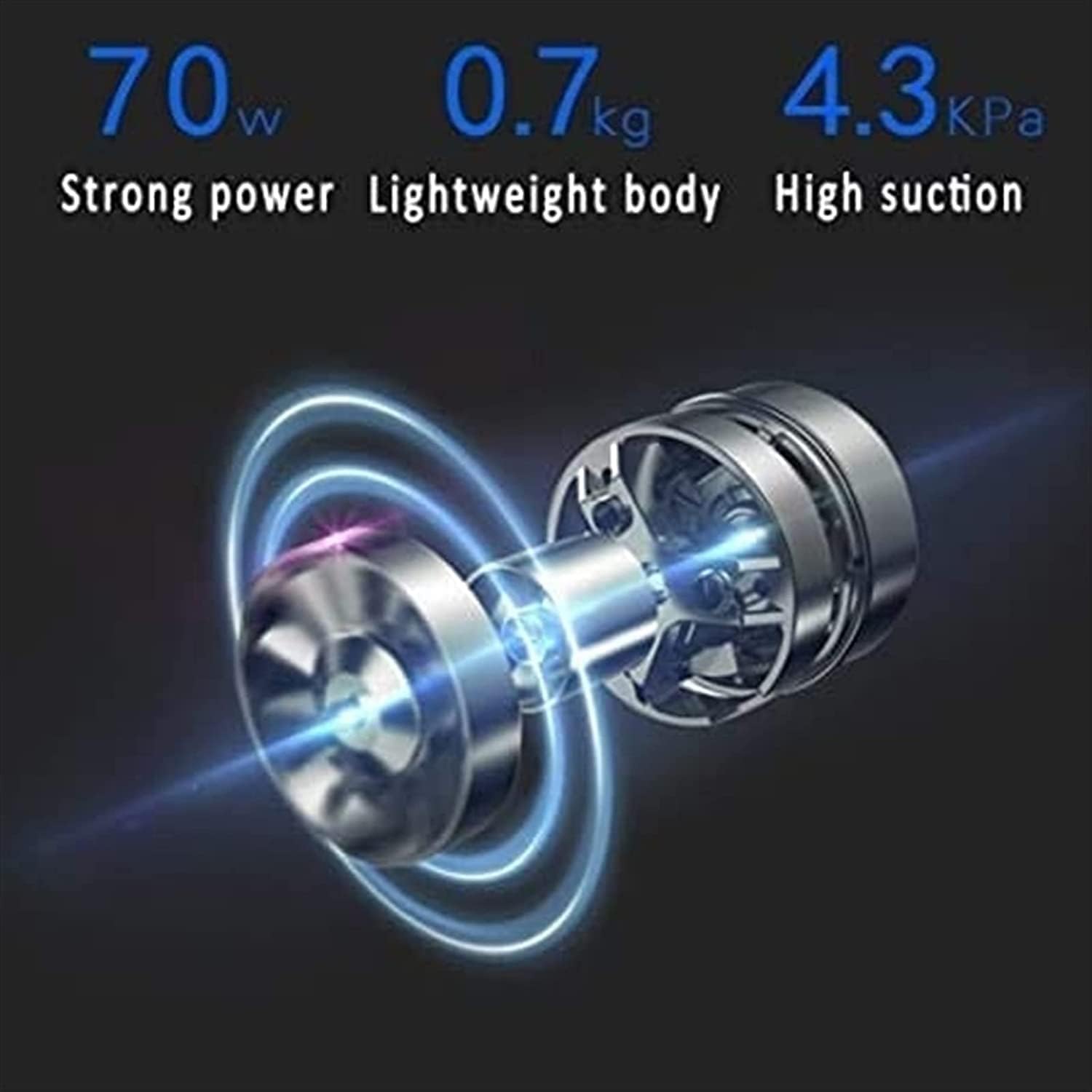 Cordless Car Vacuum Hand-held Vacuum Cleaners USB Charging-Pet Hair Vacuums Powerful Suction Wet/Dry Lightweight Vac for Car Home Carpet Cleaning