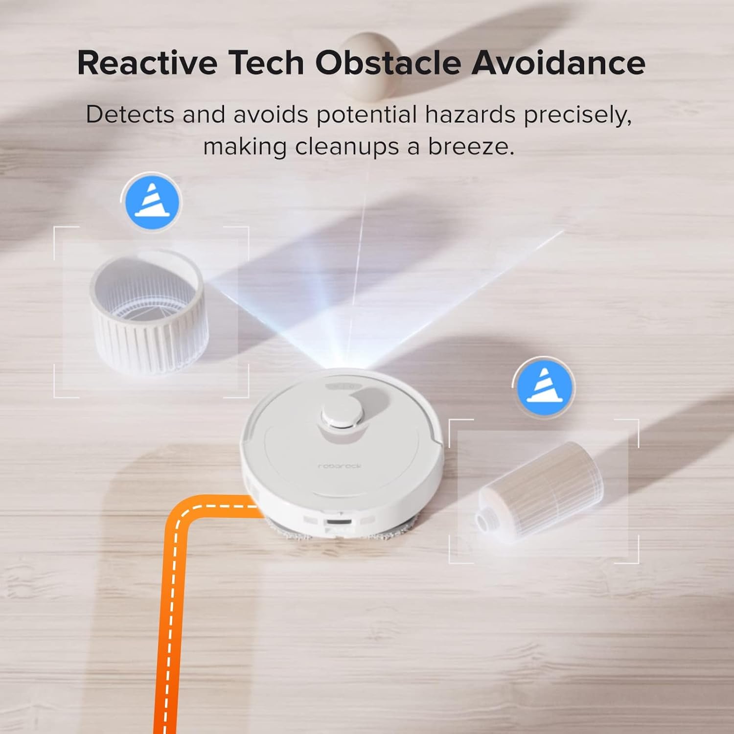 roborock Qrevo Robot Vacuum and Mop, Auto-Drying, Auto Mop Washing, Dual Spinning Mops, Auto Mop Lifting, Self-Refilling, Self-Emptying, Reactive Tech Obstacle Avoidance, 5500Pa, White (Renewed)