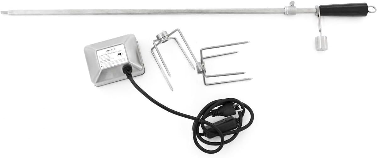 Blaze Rotisserie Kit for 32-Inch Charcoal & 4-Burner Gas Grills - BLZ-34-ROTIS-SS