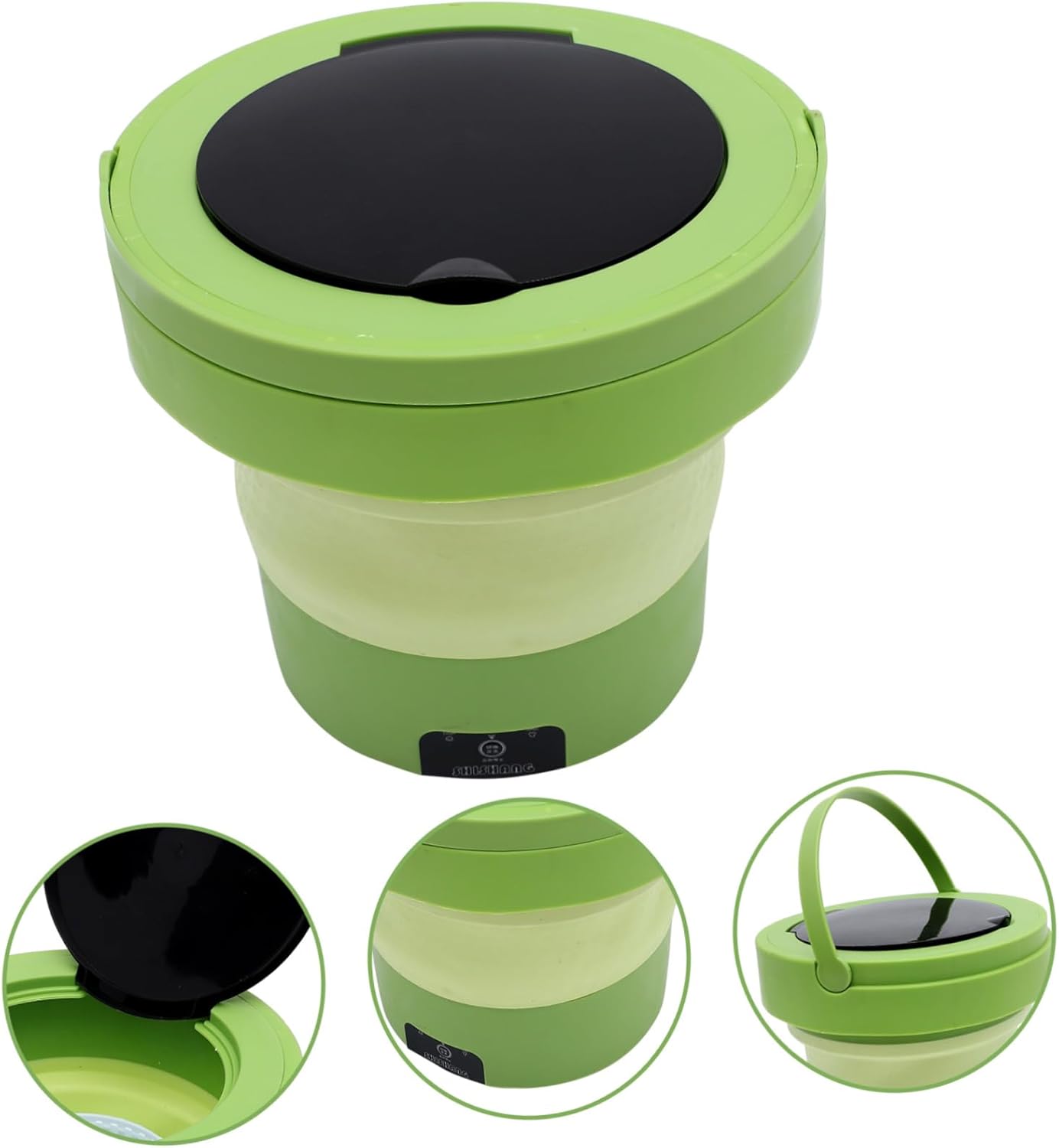 Portable Foldable Washing Machine Capacity for Dorm Apartment Travel Space Saving Mini Washer with Strong Power for Shirts Dresses and Delicates and Compact US Plug