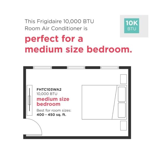 Frigidaire 10,000 BTU 230-Volt Through-The-Wall Air Conditioner Cools 450 Sq. Ft. with Remote Conrol in White FHTC103WA2