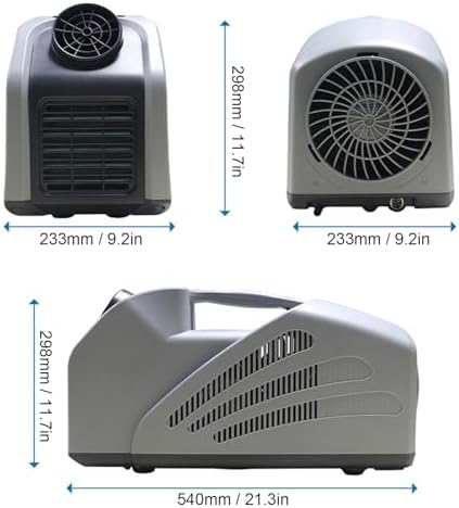 Personal Cooling Fan Air Conditioner Fast Cooling Outdoor Air Conditioner 2350 BTU Portable Air Conditioner Low Power Consumption DC24V for Camping Tent RV Car Truck 210W (US