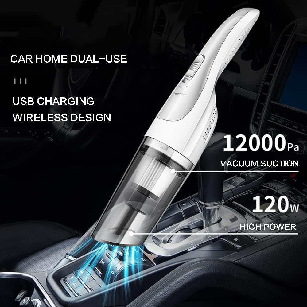 Aoun Lightweight Quiet Vacuum Cleaner Rechargeable Cordless, 12KPa Powerful Suction Stick Cordless Upright Cleaners with HEPA Filter, Household for Pet Hair Hardwood, Carpet