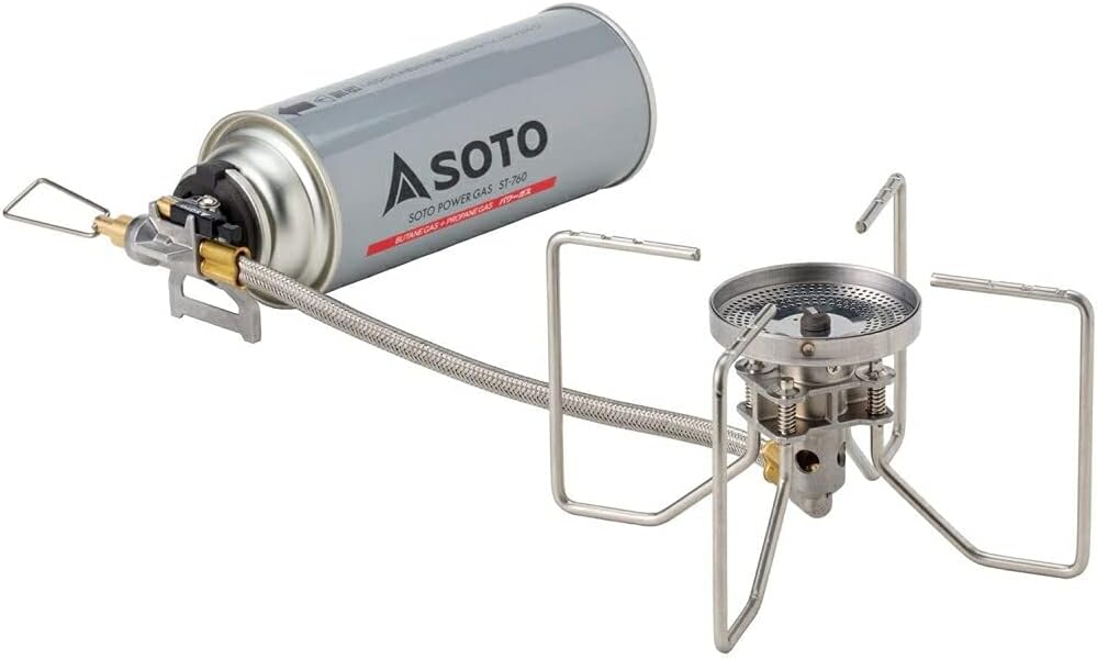 SOTO FUSION ST-330 Single Burner with Regulator (High Firepower, Wind Resistant), Separated Type, Solo Duo Group, Camping, Regulator Stove, Made in Japan