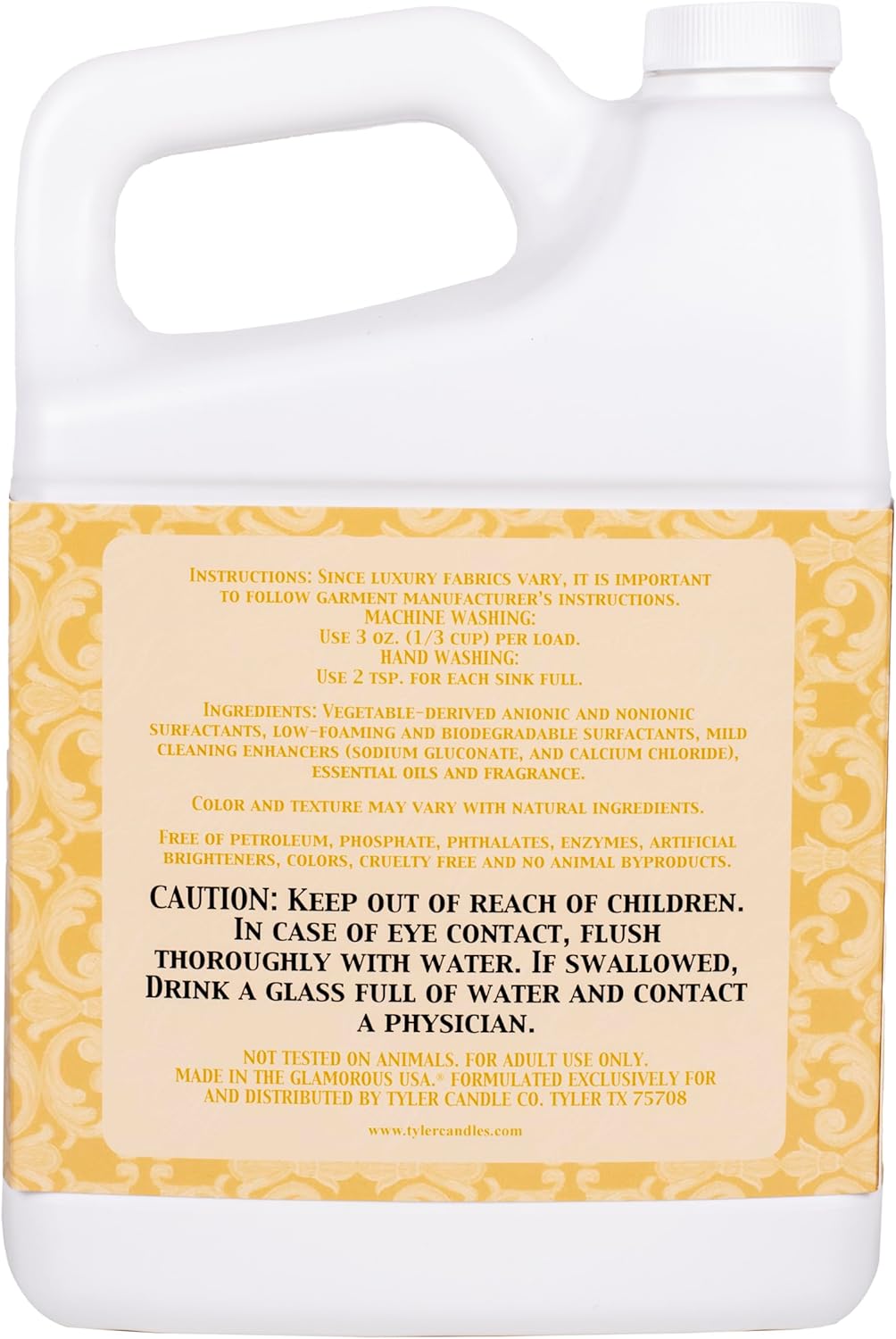 TROPHY Glamorous Wash 64 oz Half Gallon Fine Laundry Detergent by Tyler Candles