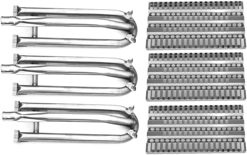Grill Parts Zone Replacement Kit for DCS DCS48DS-BQ, 36EBQAR, BGA27-BQRL, BGC36-BQAR-N, BGC48-BQAR-L, 48EBQR, BG27-BQ, Gas Models Includes 3 Burners and 3 Heat Plates…