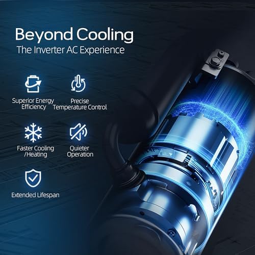 12000BTU Mini Split Air Conditioner Heat Pump, 19 SEER2 Inverter Compressor AC Unit Cools Rooms up to 750 Sq. Ft, 230V Ductless Split AC with Pre-Charged Condenser & Installation Kit