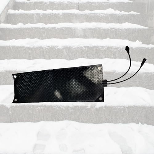 Heated Snow Melting Mats - Rubber Ice & Snow Pads with 5ft Power Cord for Walkways, Steps, Decks, and Sidewalks - Available in 1 to 5 Pack Options, 1 Piece-10 * 48in