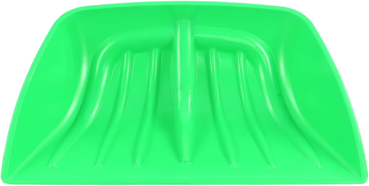 Snow Shovel, PP Plastic Blade Shovel, Large Capacity for Gravel Soil Leaves Garden Construction Clean 20.9 x 14in (Green)