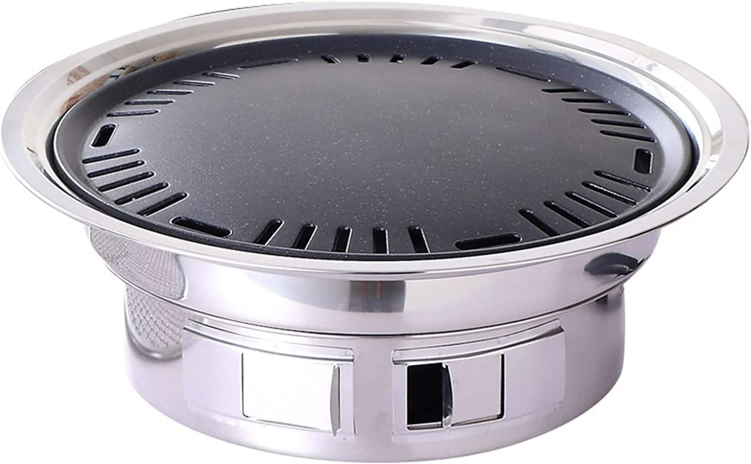 Gas Grill Charcoal Barbecue Grill Stainless Steel Non-Stick Barbecue Tray Grills Portable Charcoal Grill for Outdoor Camping BBQ